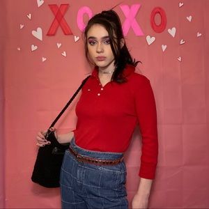 Vintage Polo Ralph Lauren Ribbed Red top 🌹